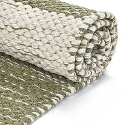 Tapis de laine - Dundee (vert/blanc)
