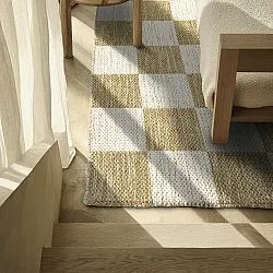Tapis de laine - Dundee (jaune/blanc)
