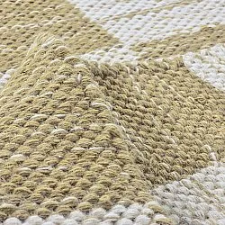 Tapis de laine - Dundee (jaune/blanc)