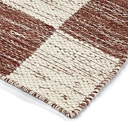 Tapis de laine - Dundee (rouge/blanc)