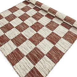 Tapis de laine - Dundee (rouge/blanc)
