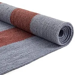 Tapis en laine - Garine (bleu/rouge)