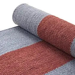 Tapis en laine - Garine (bleu/rouge)