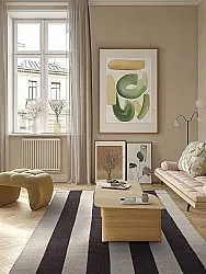 Tapis en laine - Garine (noir/beige)