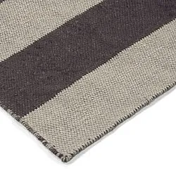 Tapis en laine - Garine (noir/beige)