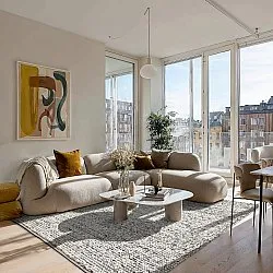 Tapis en laine - Mesra (gris/blanc)
