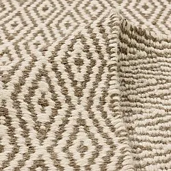 Tapis en laine - Monastir (marron/blanc)