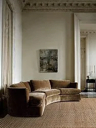 Tapis en laine - Ovelia (marron/blanc)