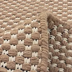 Tapis en laine - Ovelia (marron/blanc)