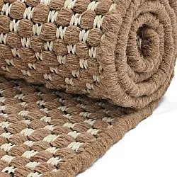 Tapis en laine - Ovelia (marron/blanc)