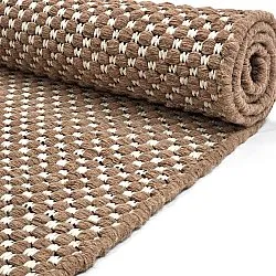 Tapis en laine - Ovelia (marron/blanc)