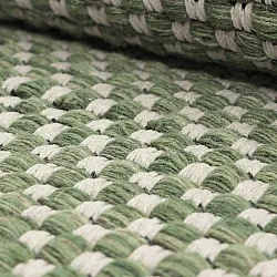 Tapis rond - Ovelia (vert/blanc)