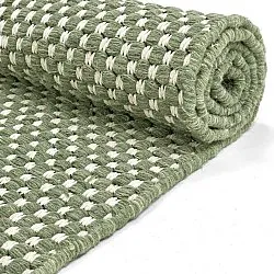 Tapis en laine - Ovelia (vert/blanc)