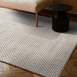 Tapis de laine - Ovelia (taupe/blanc)