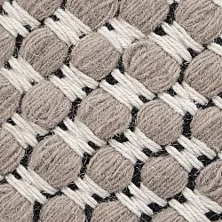 Tapis de laine - Ovelia (taupe/blanc)