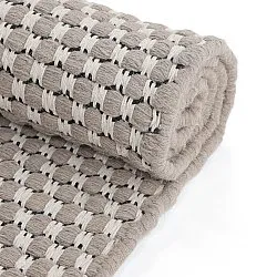 Tapis de laine - Ovelia (taupe/blanc)
