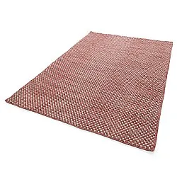 Tapis de laine - Ovelia (terre cuite/blanc)