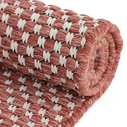 Tapis de laine - Ovelia (terre cuite/blanc)