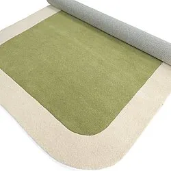 Tapis de laine - Puri Hand Tufted Wool Premium (vert/crème)