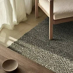 Tapis de laine - Sala Irregular Wool Bubble (vert mousse/blanc mélange)