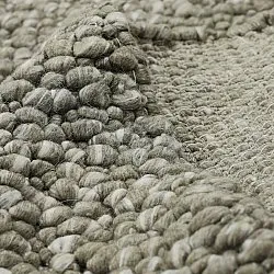 Tapis de laine - Sala Irregular Wool Bubble (vert mousse/blanc mélange)