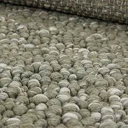 Tapis de laine - Sala Irregular Wool Bubble (vert mousse/blanc mélange)