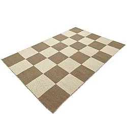 Tapis en laine - Scacco (marron/beige)