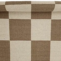 Tapis en laine - Scacco (marron/beige)