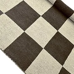 Tapis en laine - Scacco (noir/beige)