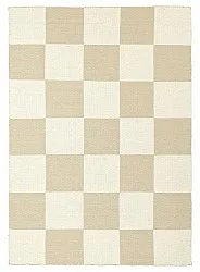 Tapis en laine - Scacco (blanc/beige)