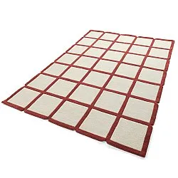 Tapis de laine - Syl Hand Tufted Wool Premium (rouge/blanc)