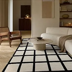 Tapis de laine - Syl Hand Tufted Wool Premium (noir/blanc)