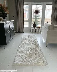 Tapis à poils longs - Janjira (blanc)