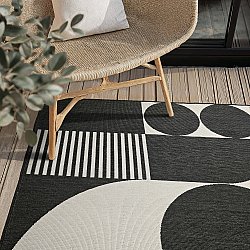 Tapis Intérieurs/Extérieurs - Aurora (noir/blanc)