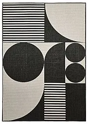 Tapis d’intérieur et d’extérieur - Aurora (noir/blanc)