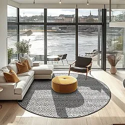Tapis rond - Harstad (marron)