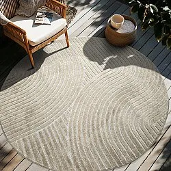 Tapis rond - intérieur/extérieur Devon (beige)