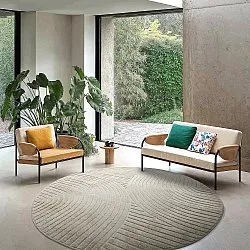 Tapis rond - intérieur/extérieur Devon (beige)