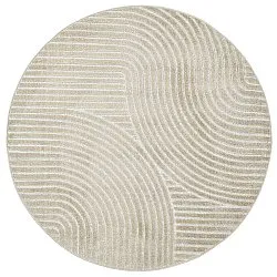 Tapis rond - intérieur/extérieur Devon (beige)