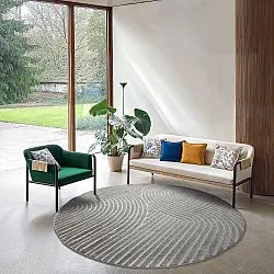 Tapis rond - intérieur/extérieur Devon (gris)