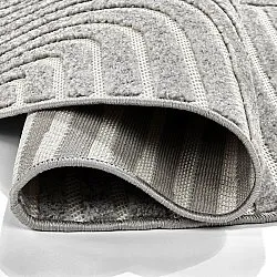 Tapis rond - intérieur/extérieur Devon (gris)