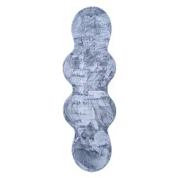 Tapis de Couloir Ondulé - Aranga Super Soft Fur (bleu acier)