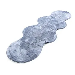 Tapis de Couloir Ondulé - Aranga Super Soft Fur (bleu acier)