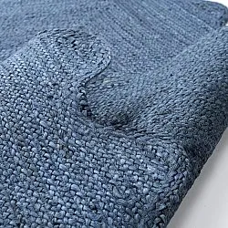 Tapis en jute ondulé - San Francisco (bleu)