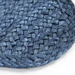 Tapis en jute ondulé - San Francisco (bleu)
