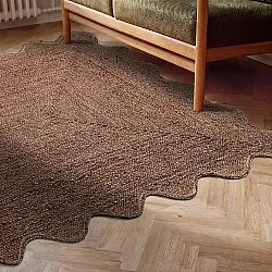 Tapis en jute ondulé - San Francisco (marron)
