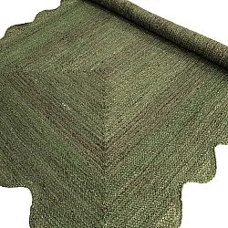 Tapis en jute ondulé - San Francisco (vert militaire)