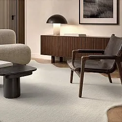 Tapis en laine ondulée - Diu Hand Tufted Wool Premium (crème)