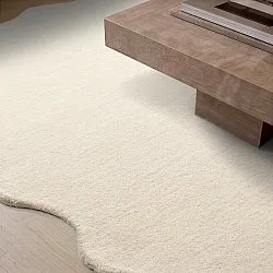Tapis en laine ondulée - Diu Hand Tufted Wool Premium (crème)