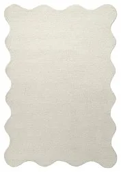Tapis en laine ondulée - Diu Hand Tufted Wool Premium (blanc)